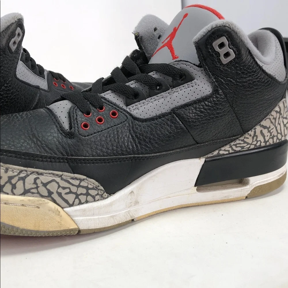 Nike Air Jordan 3 Retro 2018 Black Cement 854262-001 Men’s Sneakers - Size 12 - Picture 10 of 14